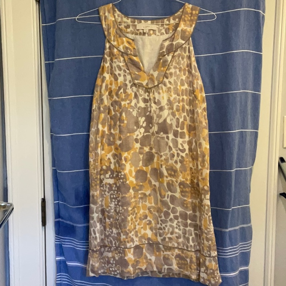 LOFT Animal Print Dress - Picture 1 of 5
